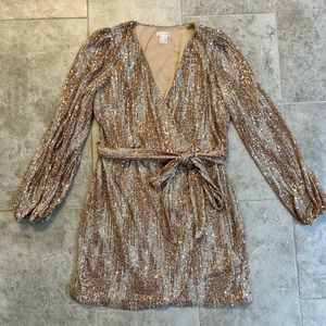 Gorgeous Venus sequin belted dress